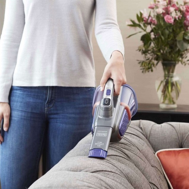 Aspirator de mana cu acumulator 18V 2ah Black&Decker BHHV520BFP-QW, cu functie de strangere a parului de animale